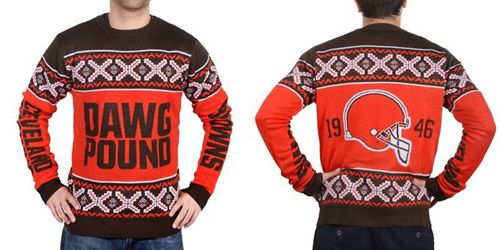 Nike Browns Men's Ugly Sweater - Click Image to Close